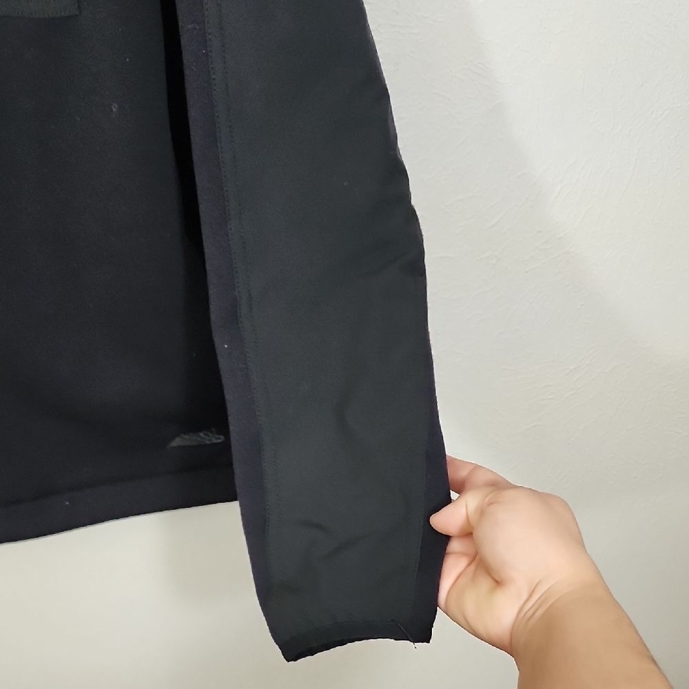 Edgevale Soft Black Fleece Jacket With Contrastating Pocket And Arm Detail Sz L - Picture 5 of 7